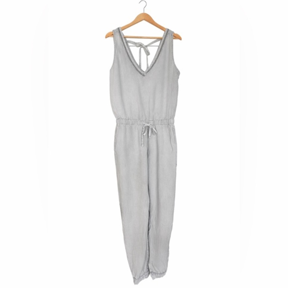 Cloth & Stone by Anthropologie Gray Sleeveless Jumpsuit Tie Waist Size S